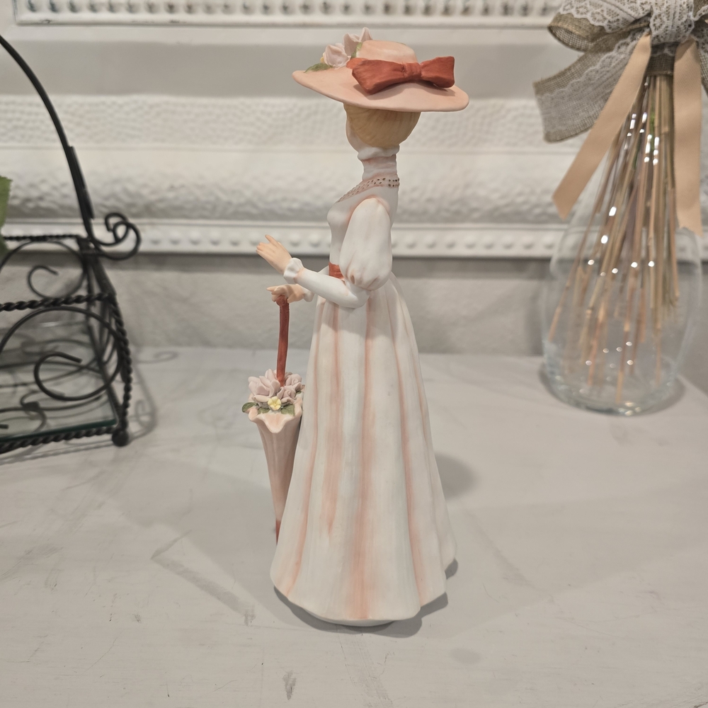 Vintage Enesco Imports Corp Victorian Porcelain Ladies Figurines - Picture 7 of 16